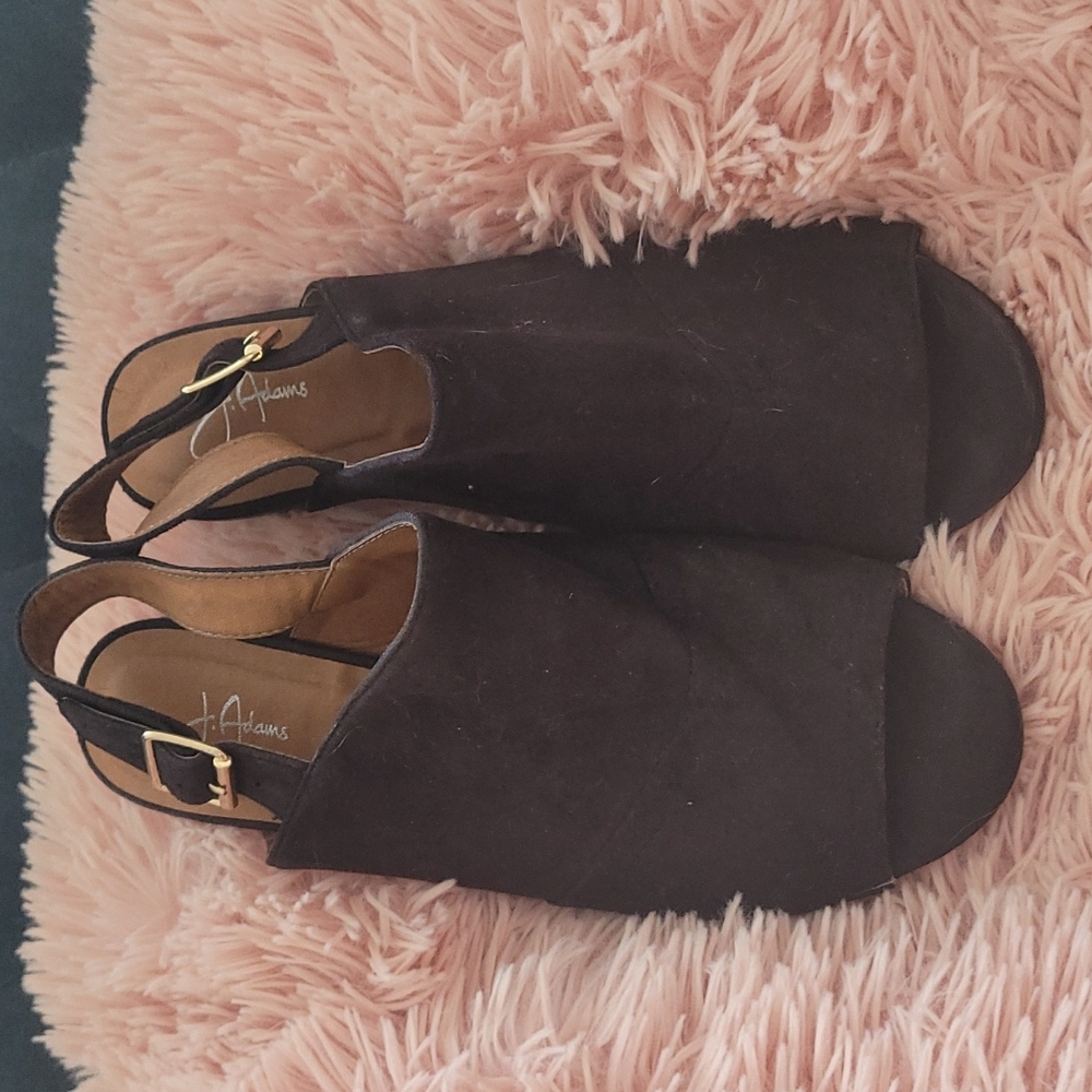 J. Adam's Black Suede Mule (8.5)